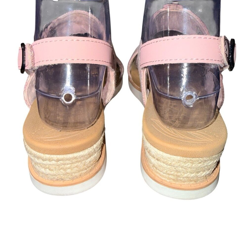 BOBS FROM SKECHERS Beach Kiss Sandals Women’s Size 7 Blush Pink Plush Foam Shoes - Picture 4 of 5